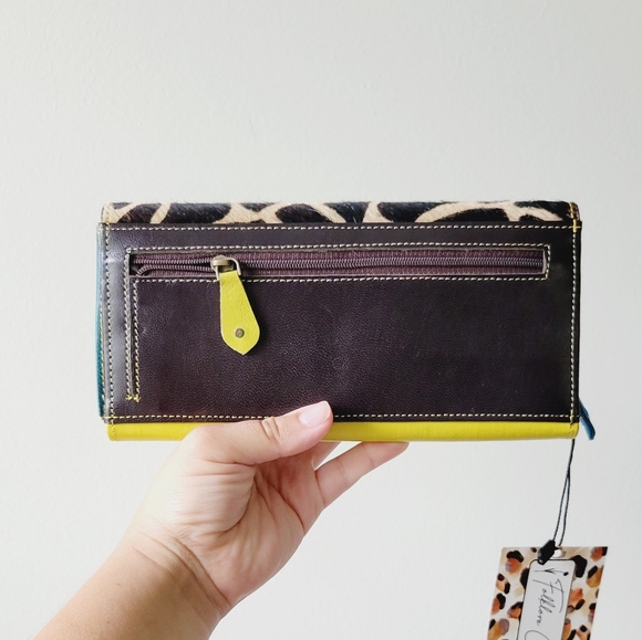 NWT Folklore Couture set genuine leather multicolor animal print fur bag. - Picture 10 of 10